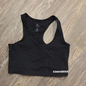 Converse Women's Black Cropped Tank Top